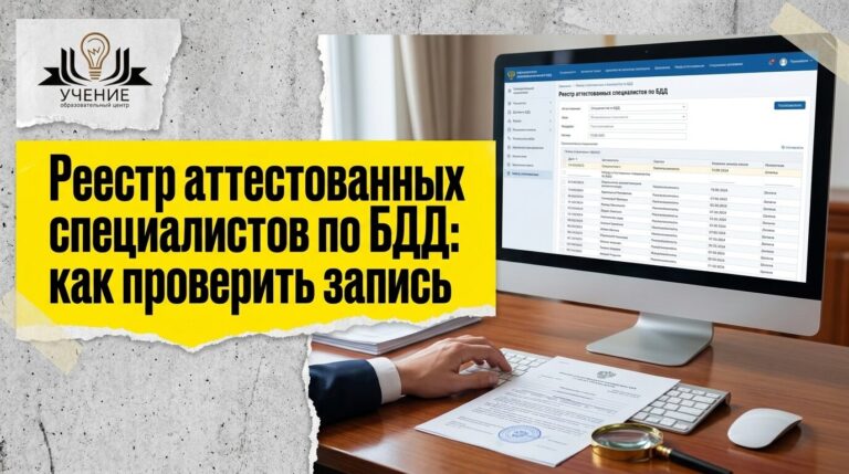 Реестр аттестованных специалистов по БДД: как проверить запись