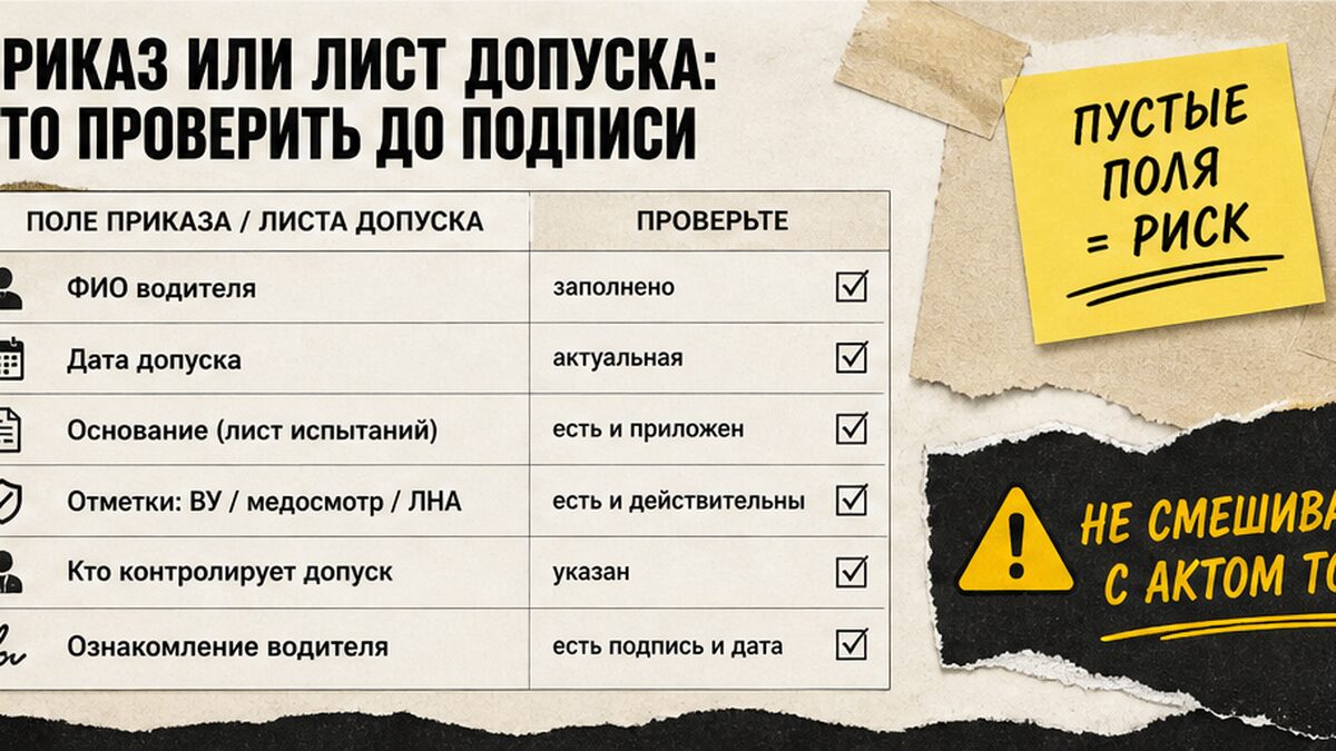 Чек-лист приказа или листа допуска: что проверить до подписи