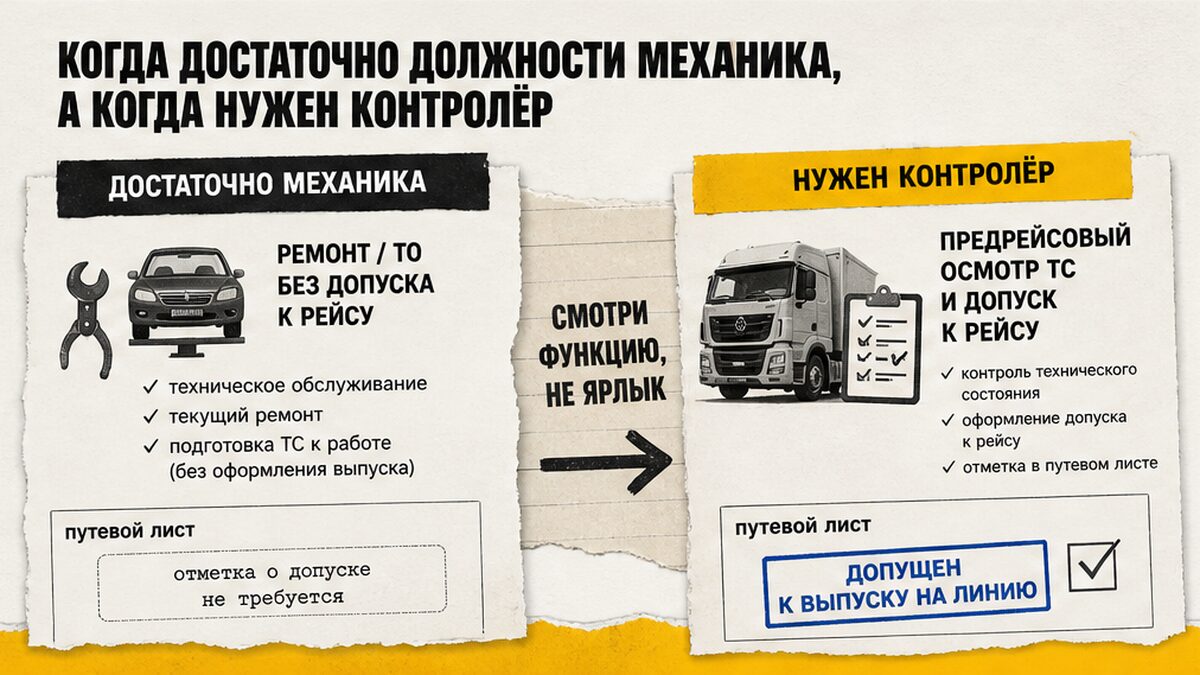 Сравнение: когда хватит механика по выпуску, а когда нужен контролёр ТС