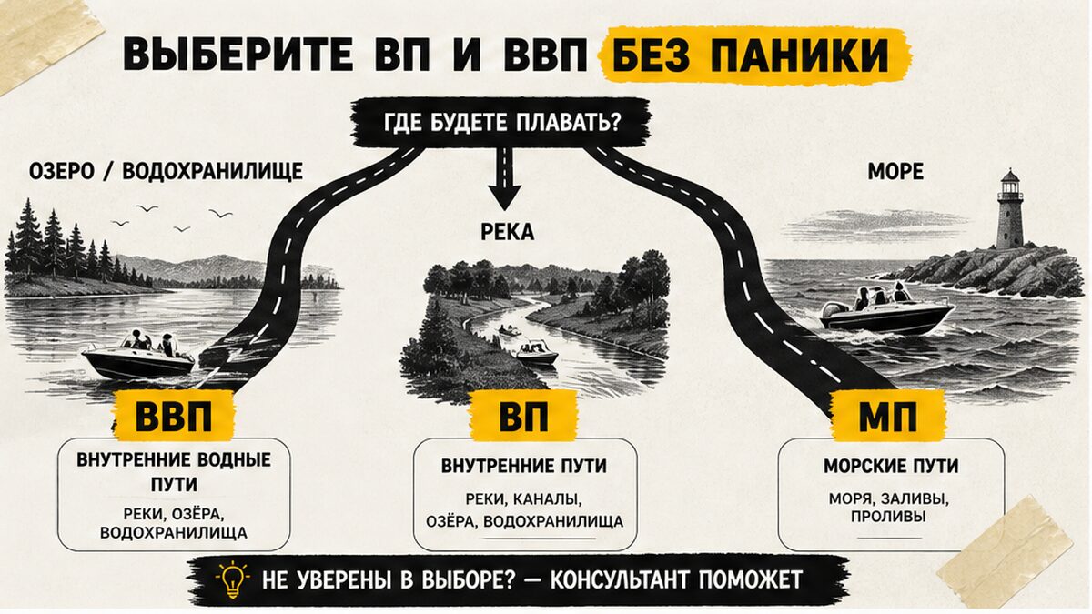 Схема выбора района плавания: ВП, ВВП и МП без паники