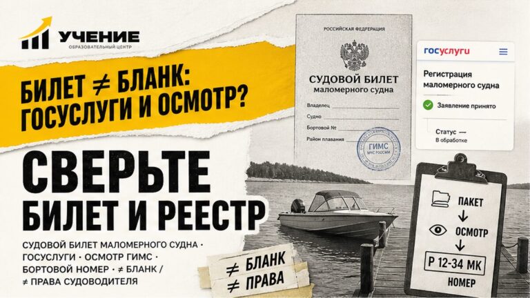 Судовой билет маломерного судна: чек-лист