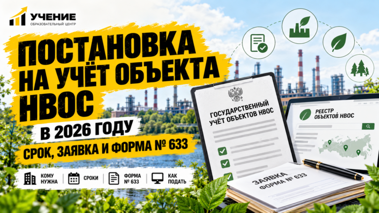 Постановка на учет объекта НВОС в 2026 году: срок, заявка и форма № 633